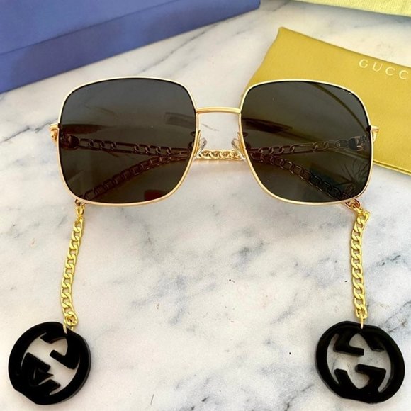 Gucci Other - Gucci Women Gold Earrings chain sunglass
